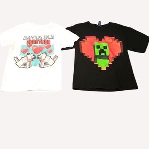 Minecraft Valentines Shirts sz 6